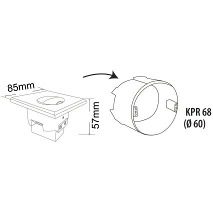 Φωτισμός σκάλας εξωτερικού χώρου LED DECENTLY LED/1,5W/230V 3000/4000/6000K IP44 λευκό