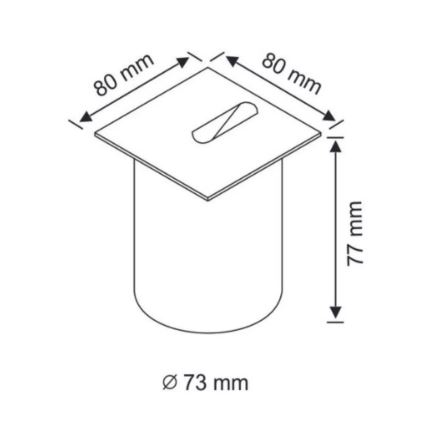 Φωτισμός σκάλας εξωτερικού χώρου LED ESPO LED/3W/230V χρώμιο ματ IP54