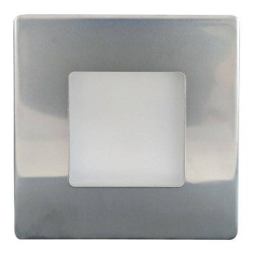 Φωτισμός σκάλας εξωτερικού χώρου LED LED/1,7W/230V 2700K IP44 γυαλιστερό χρώμιο