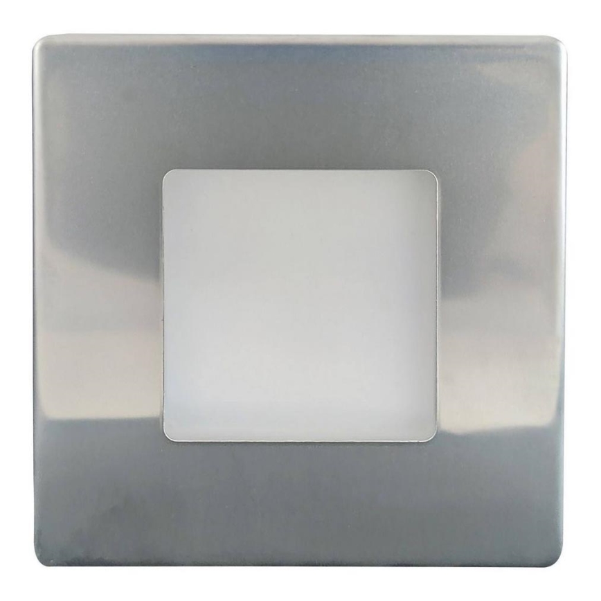 Φωτισμός σκάλας εξωτερικού χώρου LED LED/1,7W/230V 2700K IP44 γυαλιστερό χρώμιο