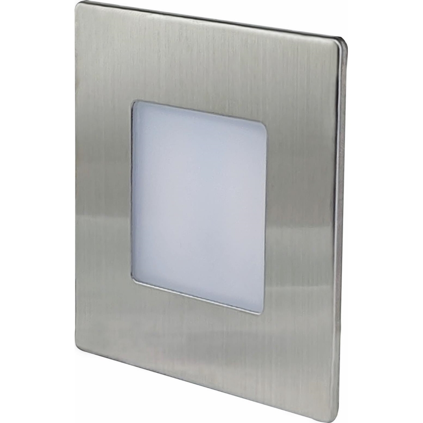 Φωτισμός σκάλας εξωτερικού χώρου LED DECENTLY LED/1,7W/230V 3000/4000/6000K IP54 γυαλιστερό χρώμιο