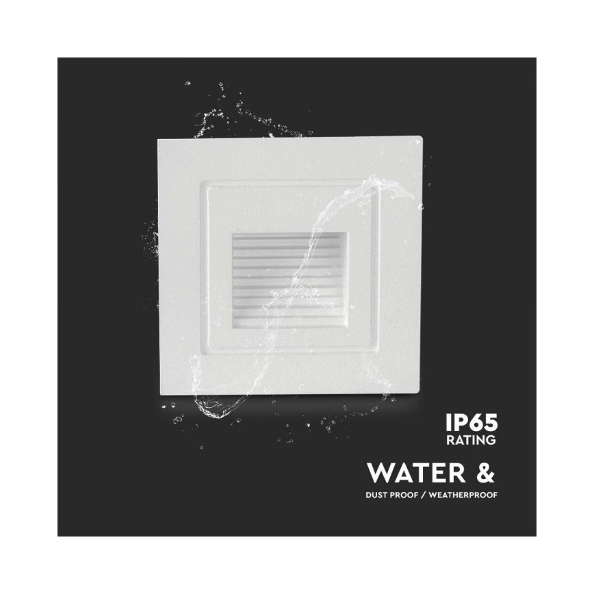 Φωτισμός σκάλας εξωτερικού χώρου LED LED/3W/230V 3000K IP65 λευκό