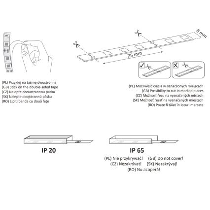 Φωτοταινία LED 2μ LED/18W/12V 4000K