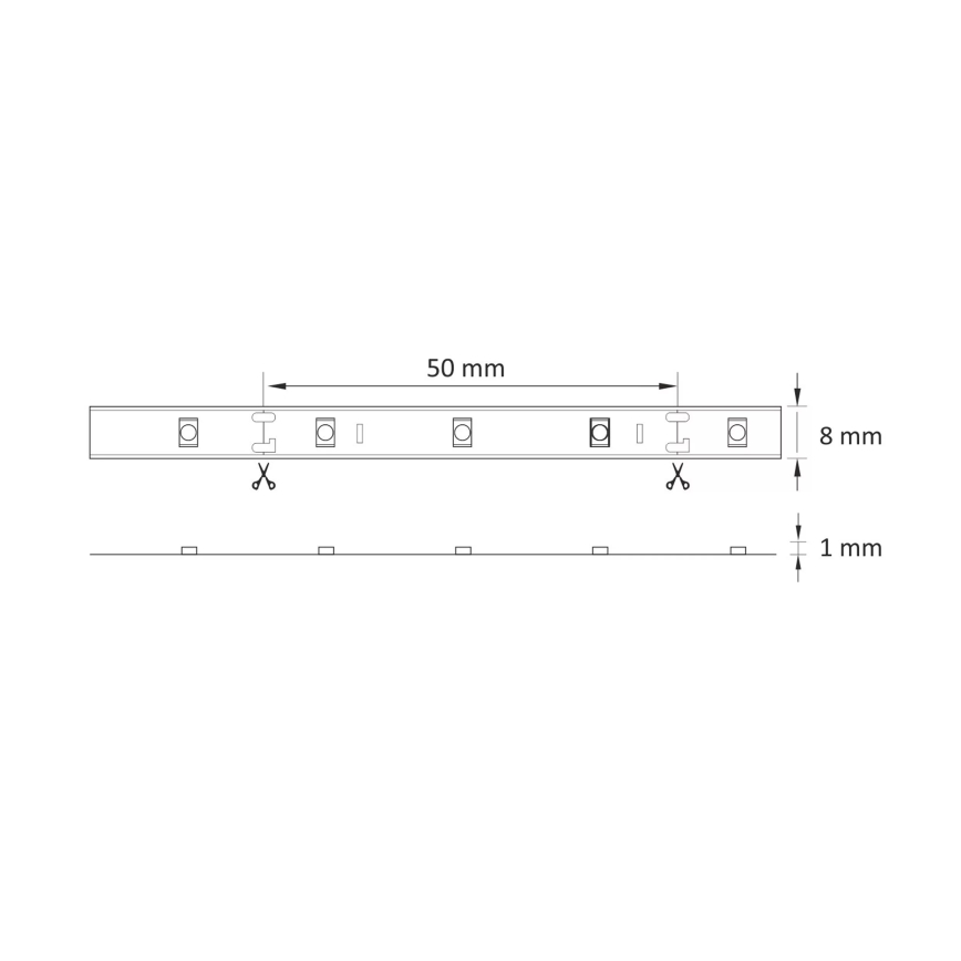 Φωτοταινία LED 5m LED/10W/12V IP20 4500K