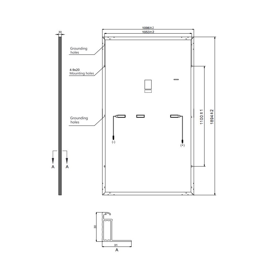 Φωτοβολταϊκό ηλιακό πάνελ Risen 440Wp με μαύρο πλαίσιο IP68 Half Cut - παλέτα 36 τεμαχίων