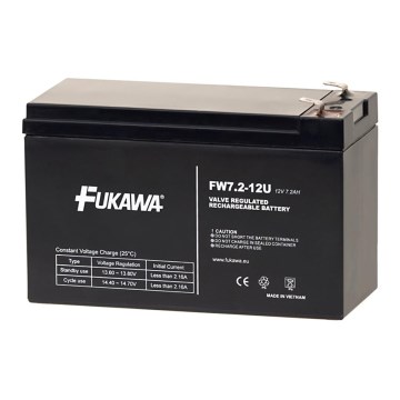 FUKAWA FW 7,2-12 F2U - Μπαταρία μολύβδου-οξέος 12V/7,2Ah/faston 6,3mm