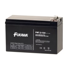 FUKAWA FW 7,2-12 F2U - Μπαταρία μολύβδου-οξέος 12V/7,2Ah/faston 6,3mm
