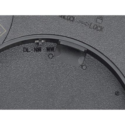 Fulgur 42362 - Φωτιστικό οροφής LED NOMY LED/24W/230V 3000/4000/6000K IP40 διάμετρος 30 cm μαύρο