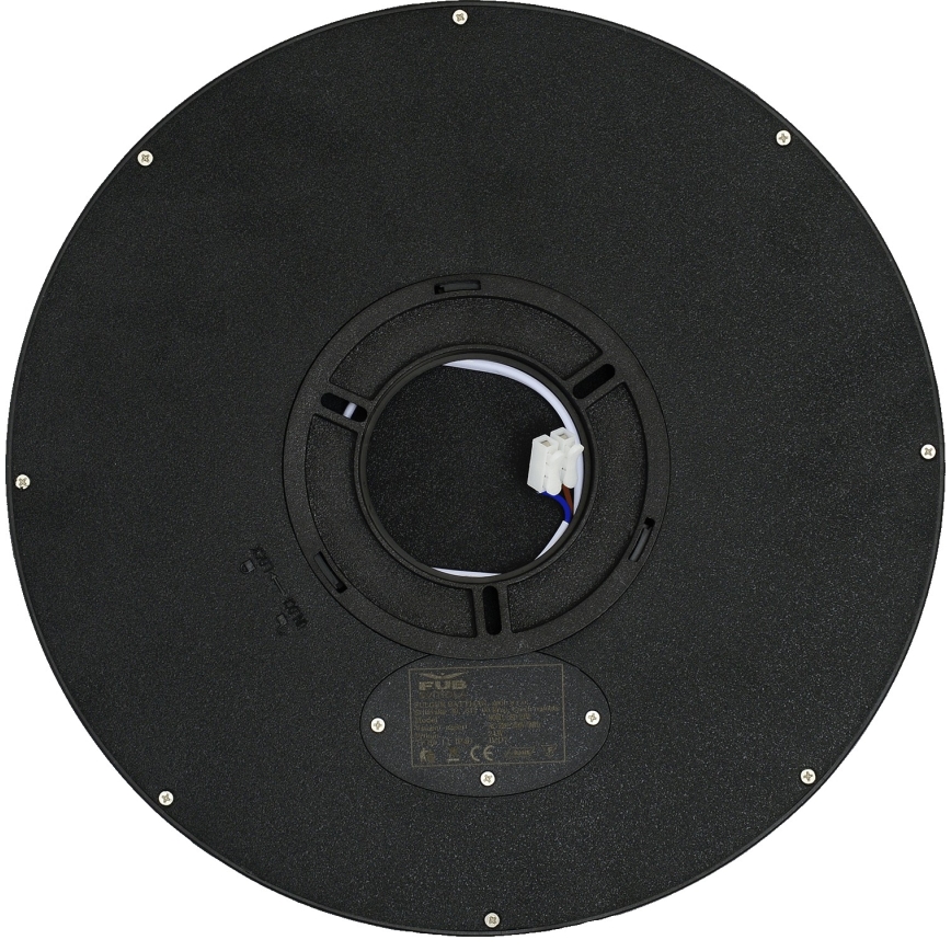 Fulgur 42362 - Φωτιστικό οροφής LED NOMY LED/24W/230V 3000/4000/6000K IP40 διάμετρος 30 cm μαύρο