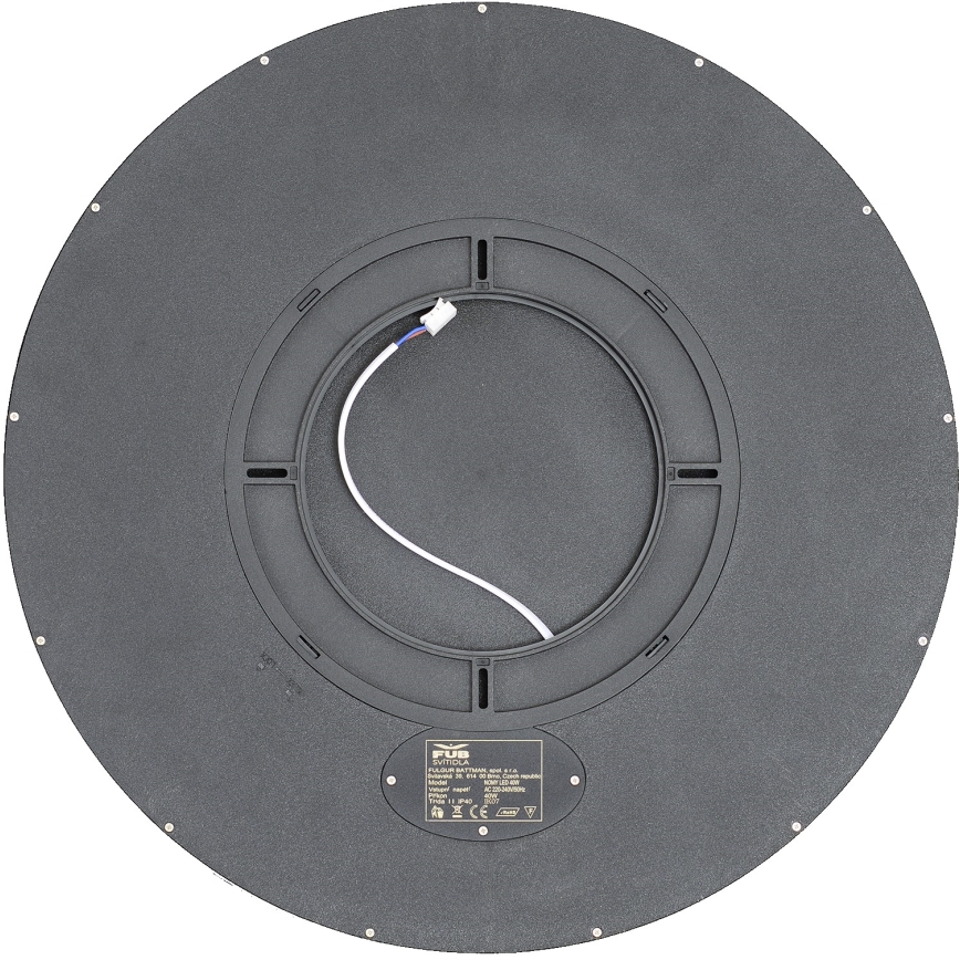 Fulgur 42364 - Φωτιστικό οροφής LED NOMY LED/40W/230V 3000/4000/6000K IP40 διάμετρος 50 cm μαύρο