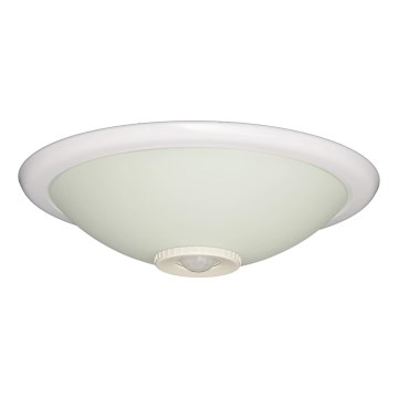 Fulgur s-22941 - Φωτιστικό οροφής με αισθητήρα κίνησης και λυκόφωτος DARINA 2xE27/40W/230V pr. 30 cm λευκό