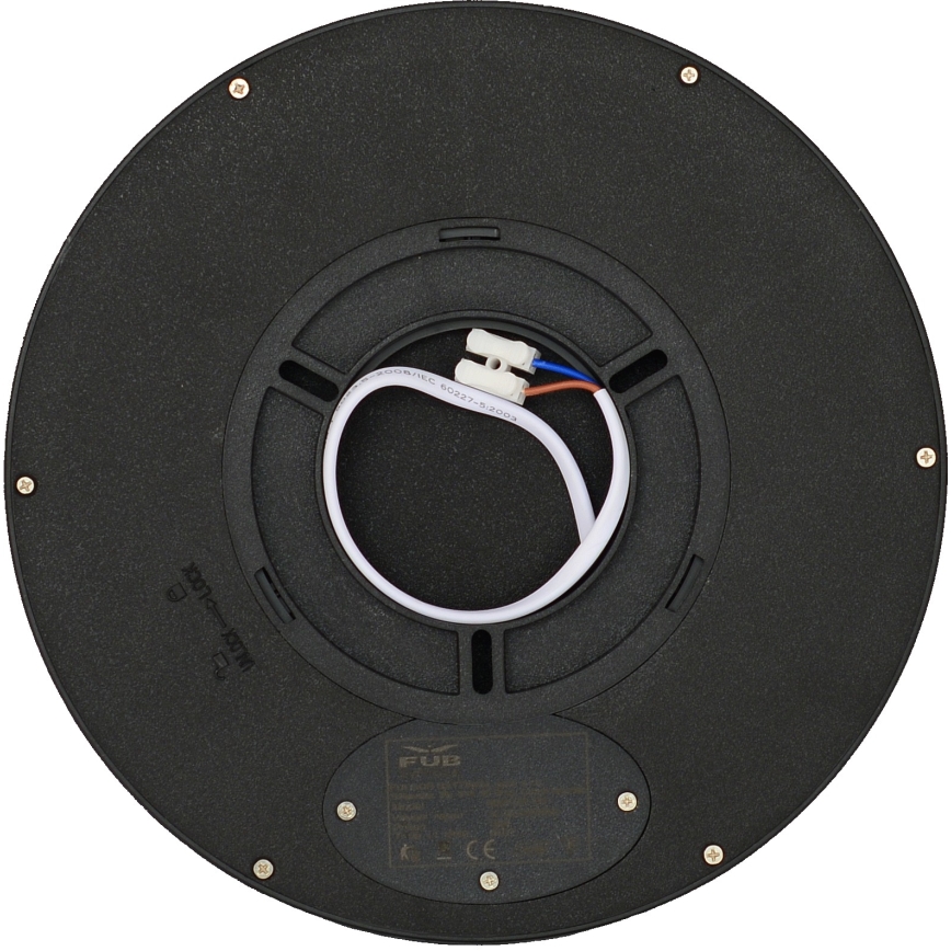 Fulgur s-42585 - Φωτιστικό οροφής LED με αισθητήρα κίνησης NOMY-S LED/18W/230V 3000/4000/6000K IP40 διάμετρος 23 cm μαύρο