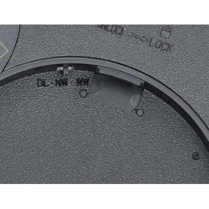 Fulgur s-42585 - Φωτιστικό οροφής LED με αισθητήρα κίνησης NOMY-S LED/18W/230V 3000/4000/6000K IP40 διάμετρος 23 cm μαύρο