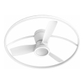 Fulgur s-43048 - Ανεμιστήρας οροφής THORA με ρυθμιζόμενο φωτισμό LED/50W/230V 2700-5000K λευκό + τηλεχειριστήριο