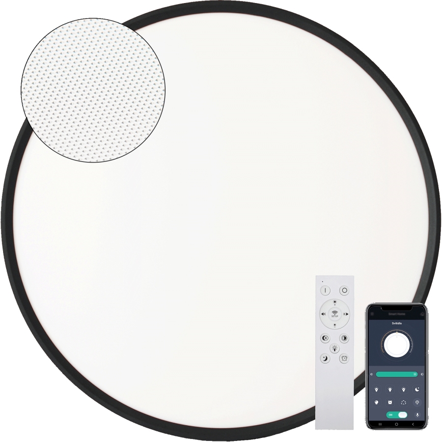 Fulgur s-43057 - Ρυθμιζόμενο φωτιστικό οροφής LED NOMY LED/40W/230V 3000-6500K Ø 50 cm UGR19 IP40 Wi-Fi μαύρο + τηλεχειριστήριο
