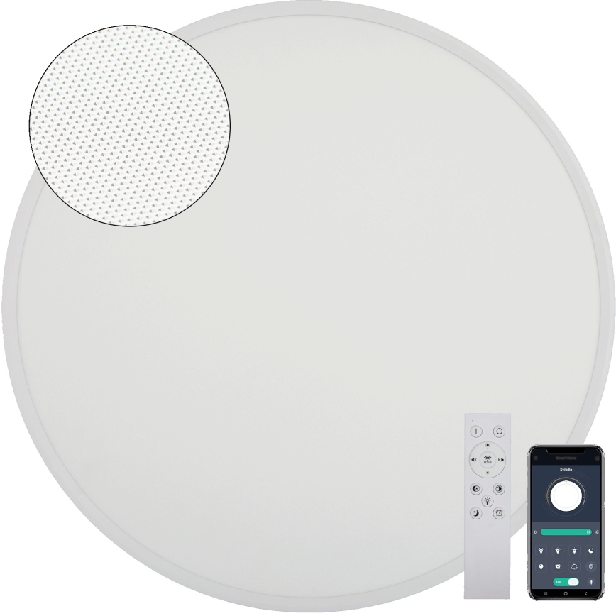 Fulgur s-43058 - Ρυθμιζόμενο LED φωτιστικό οροφής NOMY LED/50W/230V 3000-6500K Ø 60 cm UGR19 IP40 Wi-Fi λευκό + τηλεχειριστήριο