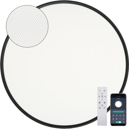 Fulgur s-43059 - Ρυθμιζόμενο LED φωτιστικό οροφής NOMY LED/50W/230V 3000-6500K Ø 60 cm UGR19 IP40 Wi-Fi μαύρο + τηλεχειριστήριο