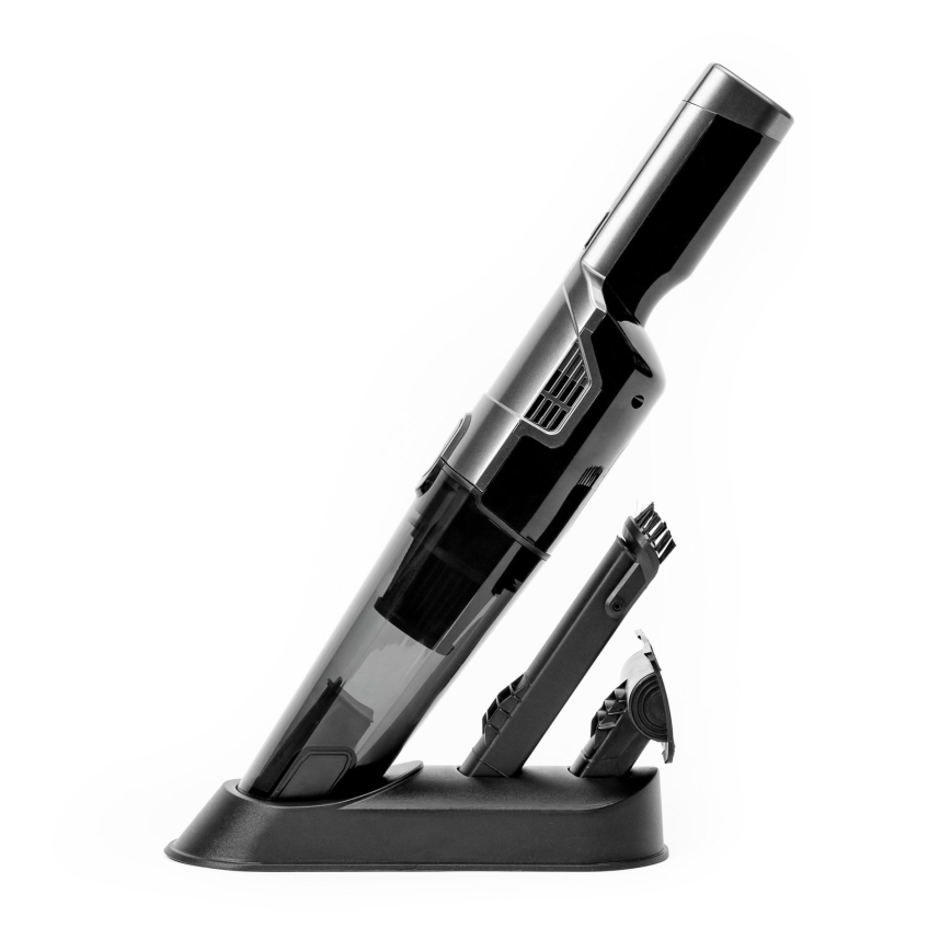 Φορητή επαναφορτιζόμενη ηλεκτρική σκούπα αυτοκινήτου 75W/2800 mAh μαύρη