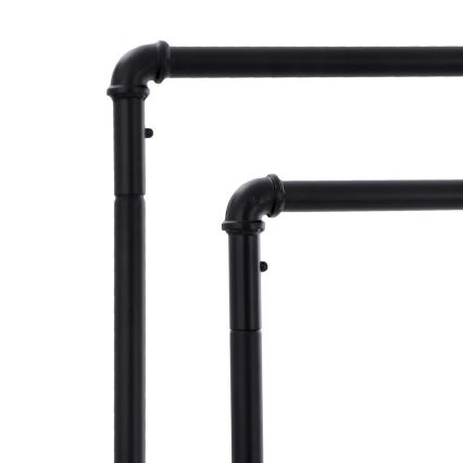 Φορητή επιδαπέδια κρεμάστρα LINEA μαύρη