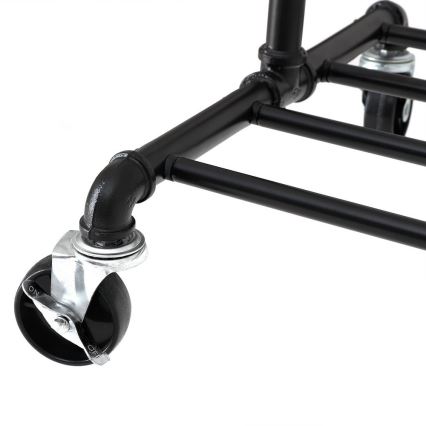 Φορητή επιδαπέδια κρεμάστρα LINEA μαύρη