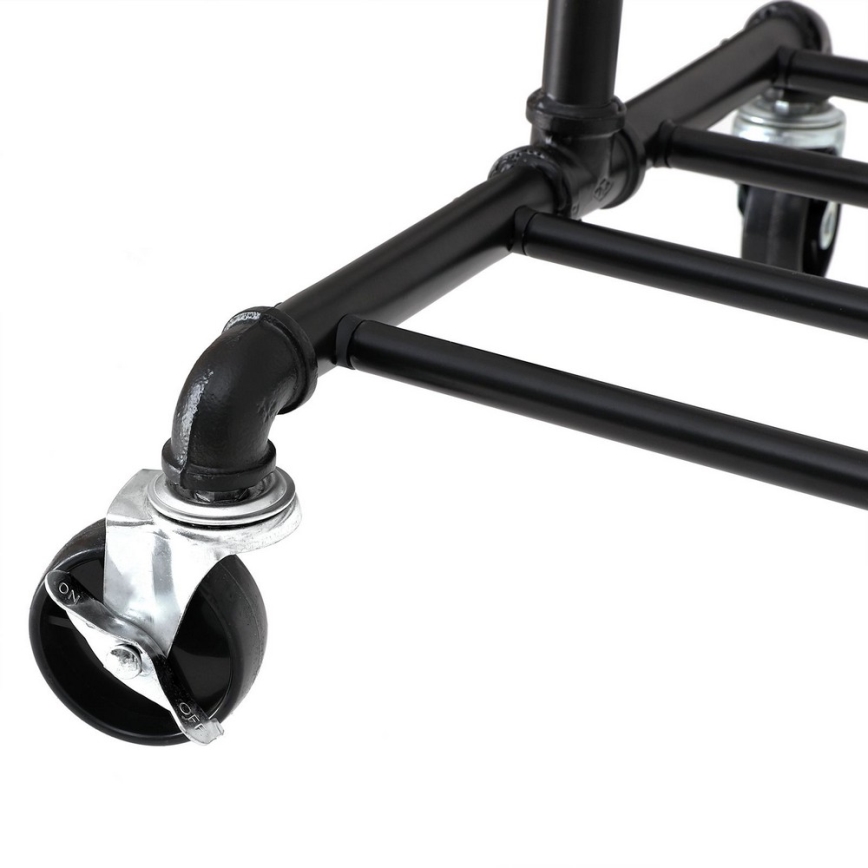 Φορητή επιδαπέδια κρεμάστρα LINEA μαύρη