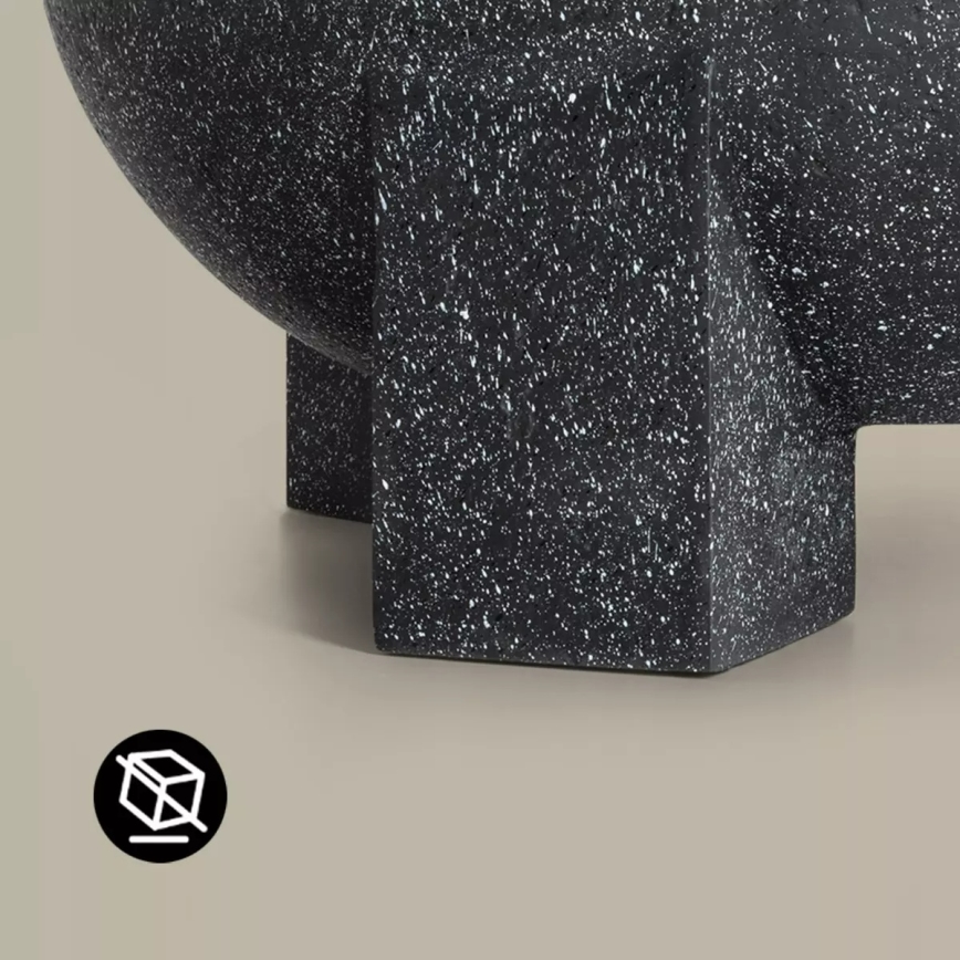 Φορητή υπαίθρια εστία με σχάρα, 74x30 cm — μαύρο / σκούρο γρανιτένιο φινίρισμα