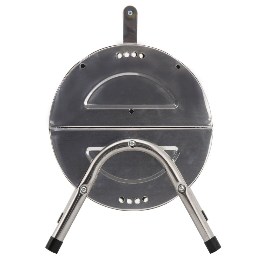 Φορητή ψησταριά κάρβουνου γυαλιστερό χρώμιο