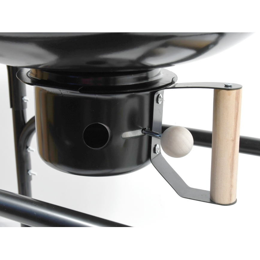 Φορητή ψησταριά κάρβουνου μαύρο/ξύλο