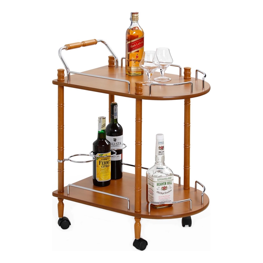 Φορητό τρόλεϊ μπαρ BAR 75x60 cm καφέ