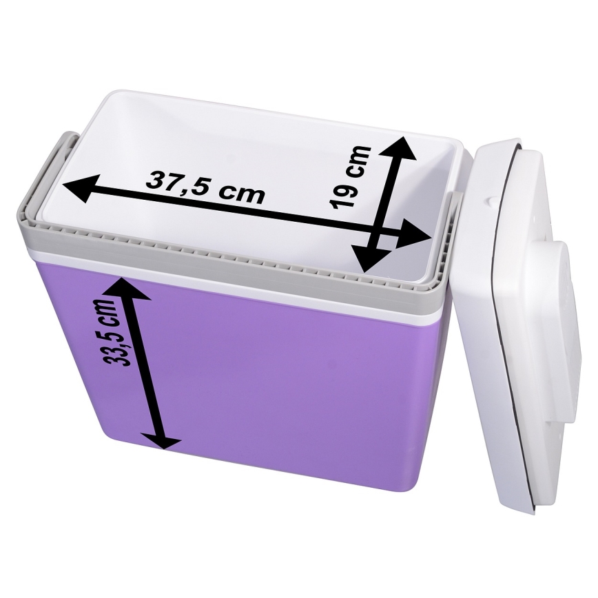 Φορητό ψυγείο 23 l 55W/12V/230V μωβ/λευκό