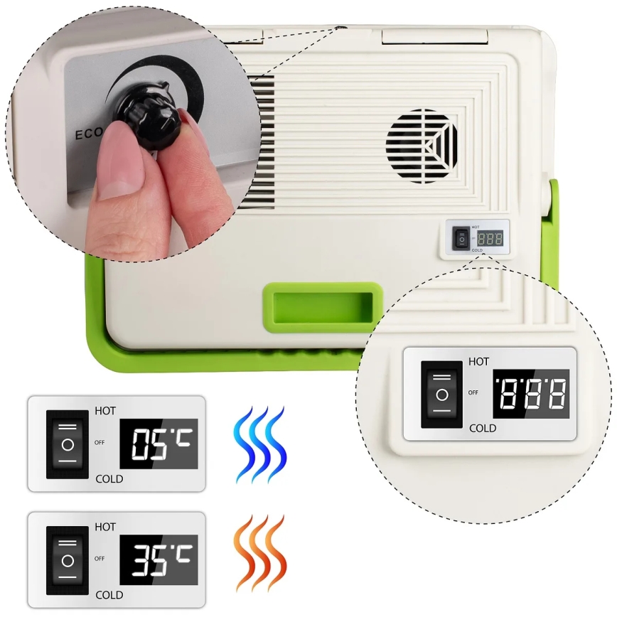 Φορητό ψυγείο αυτοκινήτου με λειτουργία θέρμανσης 27 l 230V/12V/24V γκρι