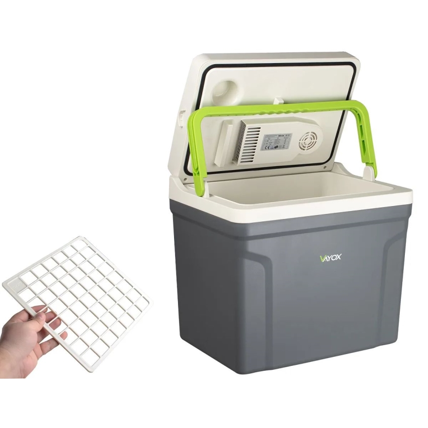 Φορητό ψυγείο αυτοκινήτου με λειτουργία θέρμανσης 27 l 230V/12V/24V γκρι