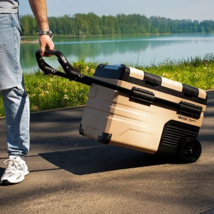 Φορητό ψυγείο αυτοκινήτου με οθόνη LCD 39 l 230V/12V/24V καφέ