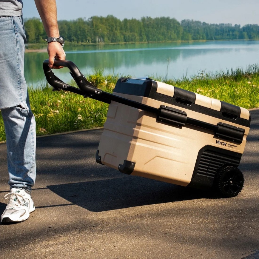 Φορητό ψυγείο αυτοκινήτου με οθόνη LCD 39 l 230V/12V/24V καφέ