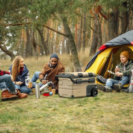 Φορητό ψυγείο αυτοκινήτου με οθόνη LCD 39 l 230V/12V/24V καφέ