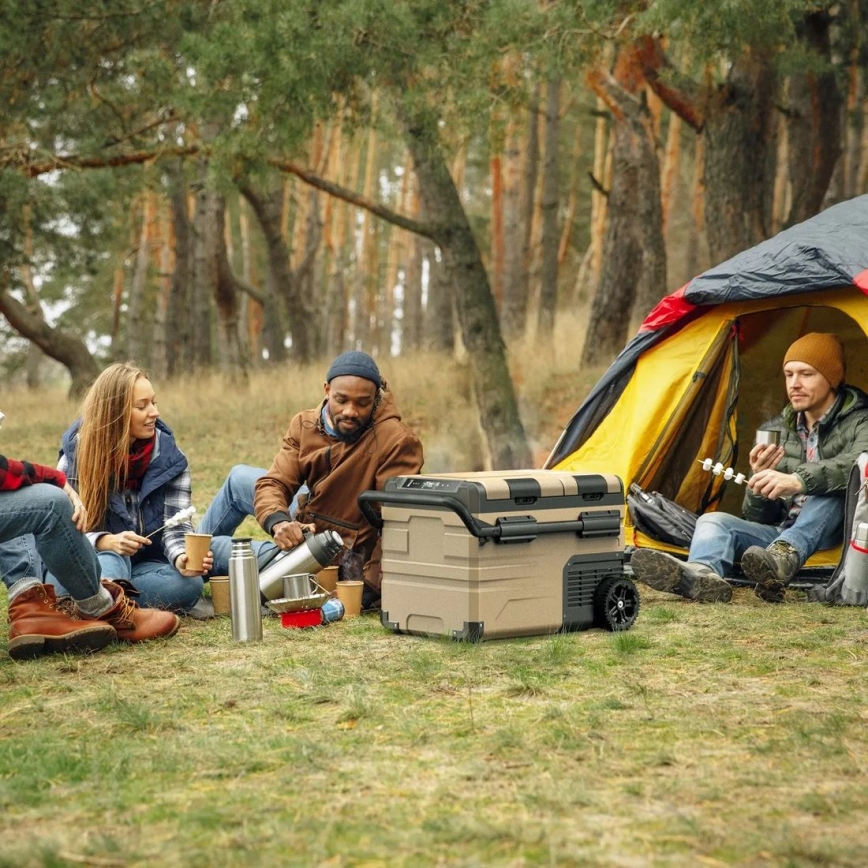 Φορητό ψυγείο αυτοκινήτου με οθόνη LCD 39 l 230V/12V/24V καφέ