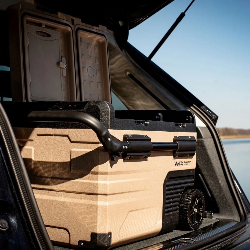 Φορητό ψυγείο αυτοκινήτου με οθόνη LCD 39 l 230V/12V/24V καφέ