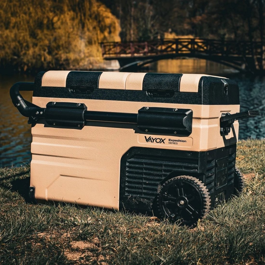 Φορητό ψυγείο αυτοκινήτου με οθόνη LCD 39 l 230V/12V/24V καφέ