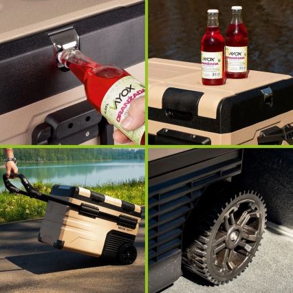 Φορητό ψυγείο αυτοκινήτου με οθόνη LCD 39 l 230V/12V/24V καφέ