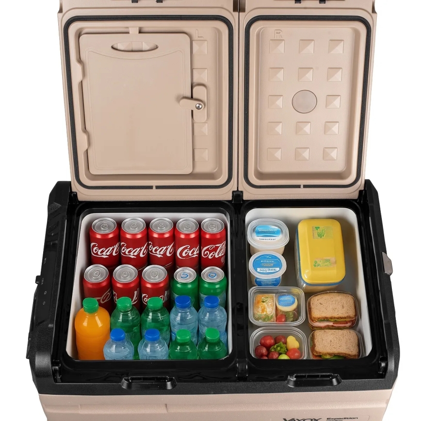 Φορητό ψυγείο αυτοκινήτου με οθόνη LCD 39 l 230V/12V/24V καφέ