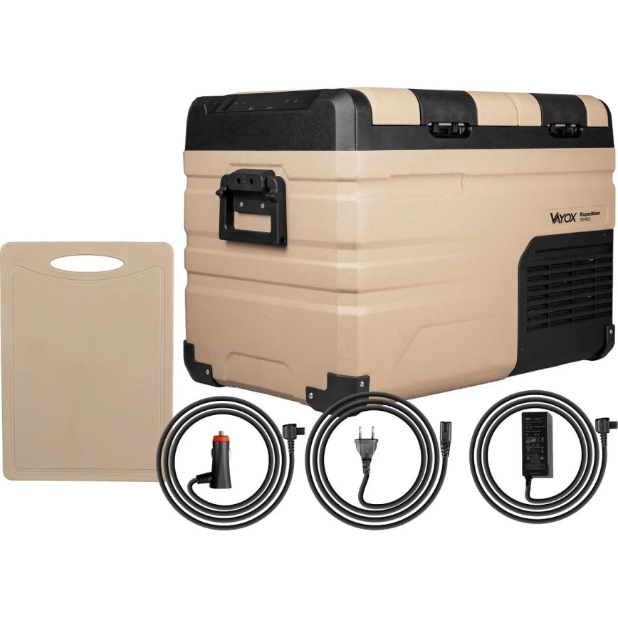 Φορητό ψυγείο αυτοκινήτου με οθόνη LCD 39 l 230V/12V/24V καφέ