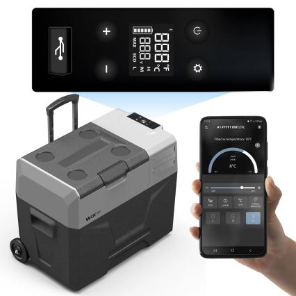 Φορητό ψυγείο αυτοκινήτου με οθόνη LCD 40 l 230V/12V/24V μαύρο