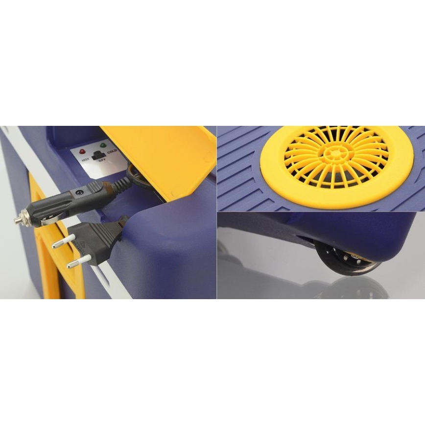 Φορητό ψυγείο με ρόδες 60W/230/12V 50 l μπλε/κίτρινο