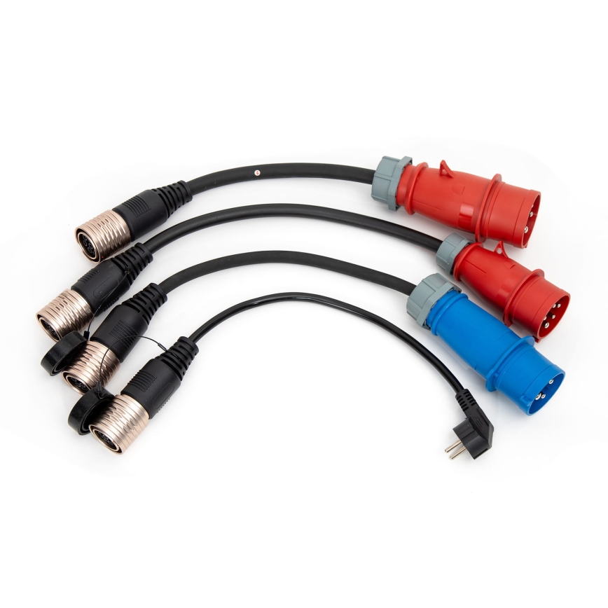 Φορητός φορτιστής για ηλεκτρικά οχήματα με 4 αντάπτορες Type 2 32A/480V 22kW 5m IP67