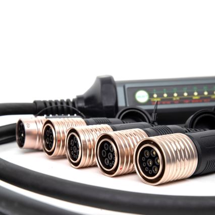 Φορητός φορτιστής για ηλεκτρικά οχήματα με 4 αντάπτορες Type 2 32A/480V 22kW 5m IP67