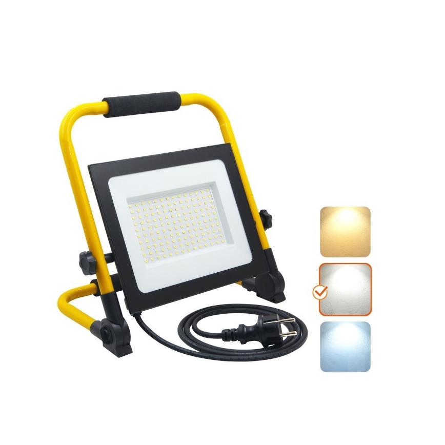 Φορητός προβολέας LED TIGRA LED/100W/4000K IP54 μαύρο/κίτρινο