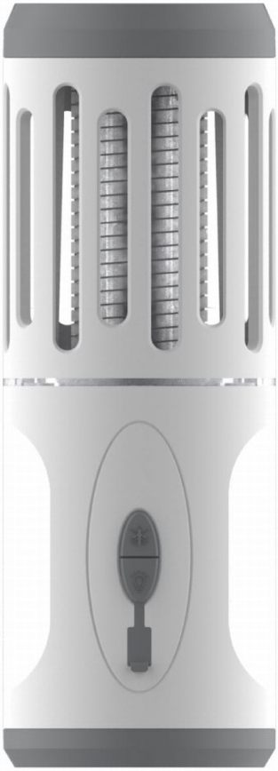 Φορητός επαναφορτιζόμενος LED φωτισμός με παγίδα εντόμων LED/6W/1800 mAh IPX4 λευκό/γκρι