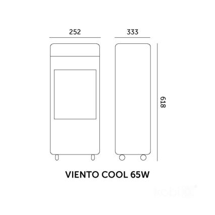 Φορητός εξατμιστικός ψύκτης αέρα VIENTO COOL 65W/230V σε λευκό + τηλεχειριστήριο