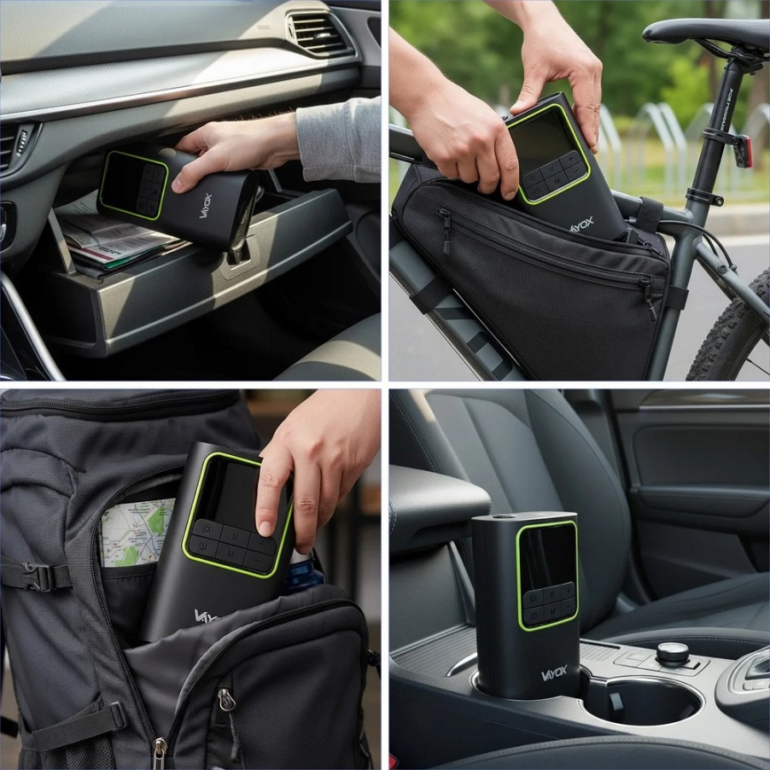 Φορητός ψηφιακός συμπιεστής 5V 4000 mAh, μαύρος