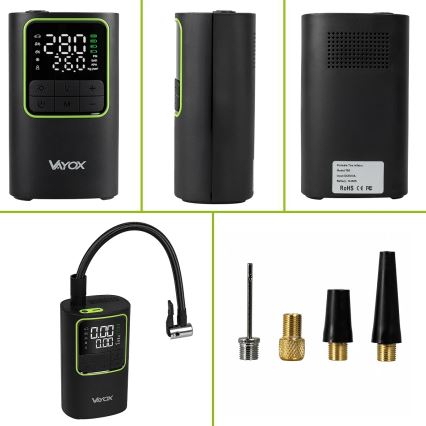 Φορητός ψηφιακός συμπιεστής 5V 4000 mAh, μαύρος